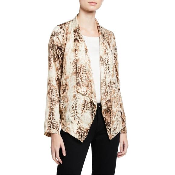NWT Lumie Snake-Print Open-Front Jacket S - Picture 1 of 8